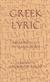 Greek Lyric: An Anthology in Translation